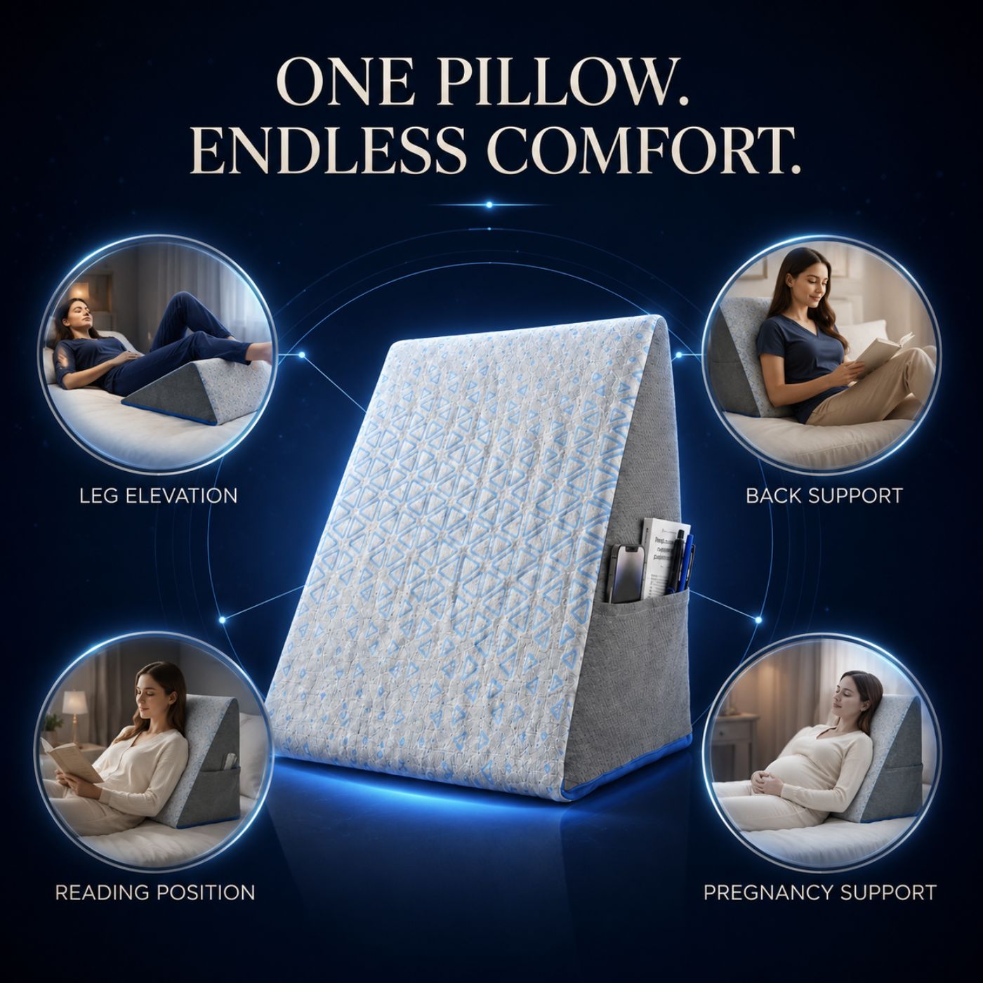 Memory Foam Loft Wedge Pillow