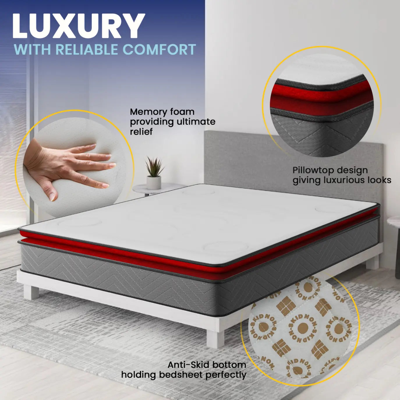 Levata Pillowtop Luxury Memory Foam Mattress