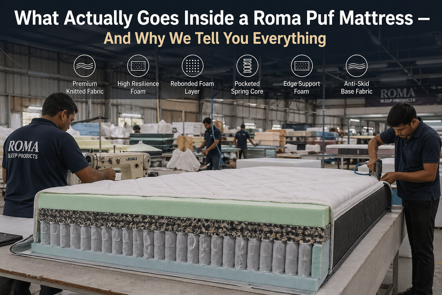 What Actually Goes Inside a Roma Puf Mattress - And Why We Tell You Everything