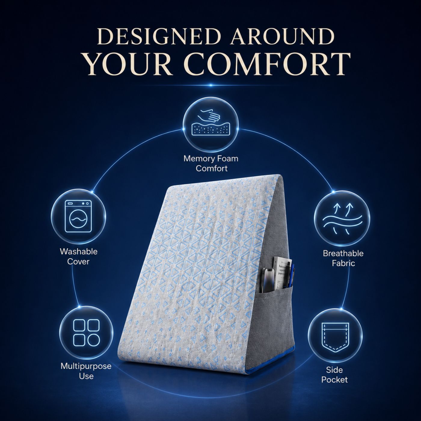 Memory Foam Loft Wedge Pillow