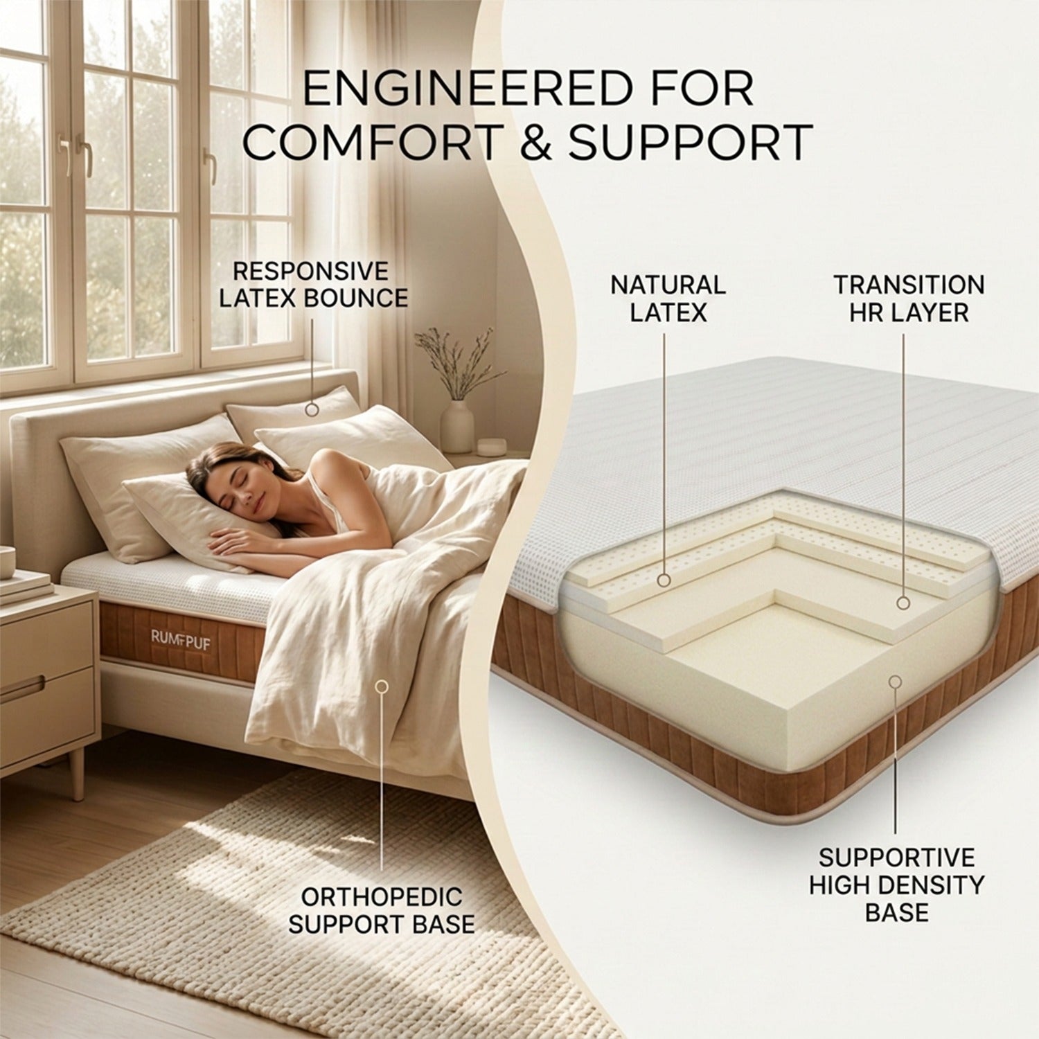 Natura - Natural Latex Mattress with Orthopaedic Support